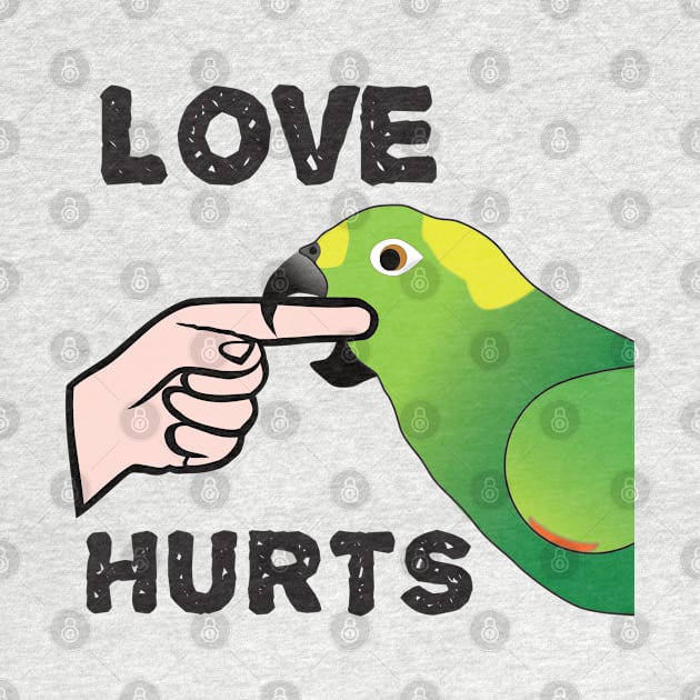 Love Hurts - Yellow Napped Amazon Parrot by Einstein Parrot